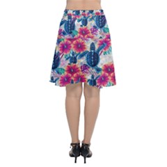 Chiffon Wrap Front Skirt 