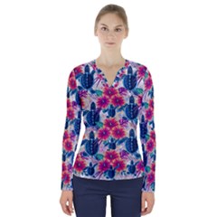 V-Neck Long Sleeve Top 