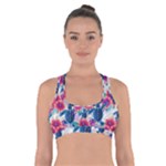 Tropical Flowers Turtles CBDOilPrincess Edf1ea6f-2cc5-4f0b-a5cc-9c146c7d79e4 Cross Back Sports Bra