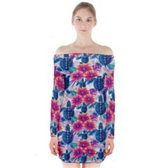 Long Sleeve Off Shoulder Dress 