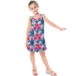 Tropical Flowers Turtles CBDOilPrincess Edf1ea6f-2cc5-4f0b-a5cc-9c146c7d79e4 Kids  Sleeveless Dress