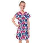 Tropical Flowers Turtles CBDOilPrincess Edf1ea6f-2cc5-4f0b-a5cc-9c146c7d79e4 Kids  Drop Waist Dress
