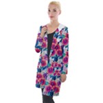 Tropical Flowers Turtles CBDOilPrincess Edf1ea6f-2cc5-4f0b-a5cc-9c146c7d79e4 Hooded Pocket Cardigan
