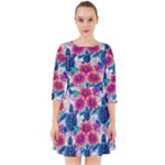 Tropical Flowers Turtles CBDOilPrincess Edf1ea6f-2cc5-4f0b-a5cc-9c146c7d79e4 Smock Dress