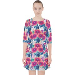Quarter Sleeve Pocket Dress 