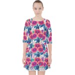 Tropical Flowers Turtles CBDOilPrincess Edf1ea6f-2cc5-4f0b-a5cc-9c146c7d79e4 Pocket Dress