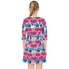 Quarter Sleeve Pocket Dress 