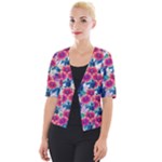 Tropical Flowers Turtles CBDOilPrincess Edf1ea6f-2cc5-4f0b-a5cc-9c146c7d79e4 Cropped Button Cardigan