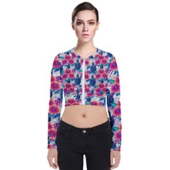 Long Sleeve Zip Up Bomber Jacket 