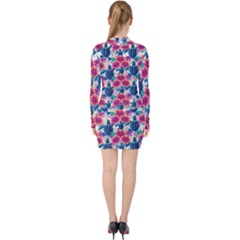 V-neck Bodycon Long Sleeve Dress 