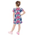 Kids  Short Sleeve Velvet Dress 