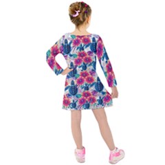 Kids  Long Sleeve Velvet Dress 