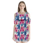 Tropical Flowers Turtles CBDOilPrincess Edf1ea6f-2cc5-4f0b-a5cc-9c146c7d79e4 Shoulder Cutout Velvet One Piece