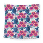 Tropical Flowers Turtles CBDOilPrincess Edf1ea6f-2cc5-4f0b-a5cc-9c146c7d79e4 Square Tapestry (Large)