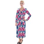 Tropical Flowers Turtles CBDOilPrincess Edf1ea6f-2cc5-4f0b-a5cc-9c146c7d79e4 Velvet Maxi Wrap Dress