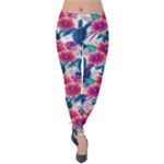 Tropical Flowers Turtles CBDOilPrincess Edf1ea6f-2cc5-4f0b-a5cc-9c146c7d79e4 Velvet Leggings