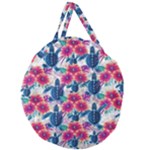 Tropical Flowers Turtles CBDOilPrincess Edf1ea6f-2cc5-4f0b-a5cc-9c146c7d79e4 Giant Round Zipper Tote