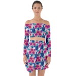 Tropical Flowers Turtles CBDOilPrincess Edf1ea6f-2cc5-4f0b-a5cc-9c146c7d79e4 Off Shoulder Top with Skirt Set