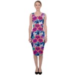 Tropical Flowers Turtles CBDOilPrincess Edf1ea6f-2cc5-4f0b-a5cc-9c146c7d79e4 Sleeveless Pencil Dress