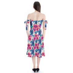 Shoulder Tie Bardot Midi Dress 