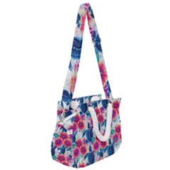 Rope Handles Shoulder Strap Bag 
