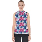 Tropical Flowers Turtles CBDOilPrincess Edf1ea6f-2cc5-4f0b-a5cc-9c146c7d79e4 Mock Neck Shell Top