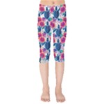 Tropical Flowers Turtles CBDOilPrincess Edf1ea6f-2cc5-4f0b-a5cc-9c146c7d79e4 Kids  Capri Leggings 