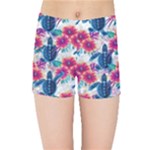 Tropical Flowers Turtles CBDOilPrincess Edf1ea6f-2cc5-4f0b-a5cc-9c146c7d79e4 Kids  Sports Shorts