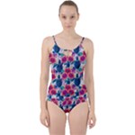Tropical Flowers Turtles CBDOilPrincess Edf1ea6f-2cc5-4f0b-a5cc-9c146c7d79e4 Cut Out Top Tankini Set