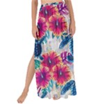 Tropical Flowers Turtles CBDOilPrincess Edf1ea6f-2cc5-4f0b-a5cc-9c146c7d79e4 Maxi Chiffon Tie-Up Sarong