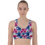 Tropical Flowers Turtles CBDOilPrincess Edf1ea6f-2cc5-4f0b-a5cc-9c146c7d79e4 Back Weave Sports Bra