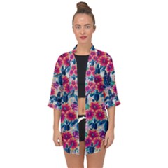 Open Front Chiffon Kimono 