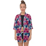 Tropical Flowers Turtles CBDOilPrincess Edf1ea6f-2cc5-4f0b-a5cc-9c146c7d79e4 Open Front Chiffon Kimono
