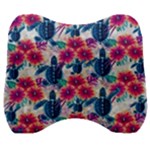 Tropical Flowers Turtles CBDOilPrincess Edf1ea6f-2cc5-4f0b-a5cc-9c146c7d79e4 Velour Head Support Cushion