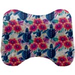 Tropical Flowers Turtles CBDOilPrincess Edf1ea6f-2cc5-4f0b-a5cc-9c146c7d79e4 Head Support Cushion