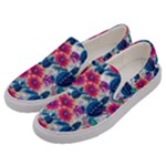 Tropical Flowers Turtles CBDOilPrincess Edf1ea6f-2cc5-4f0b-a5cc-9c146c7d79e4 Men s Canvas Slip Ons
