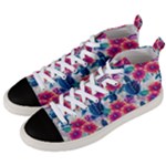 Tropical Flowers Turtles CBDOilPrincess Edf1ea6f-2cc5-4f0b-a5cc-9c146c7d79e4 Men s Mid-Top Canvas Sneakers