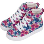 Tropical Flowers Turtles CBDOilPrincess Edf1ea6f-2cc5-4f0b-a5cc-9c146c7d79e4 Kids  Hi-Top Skate Sneakers