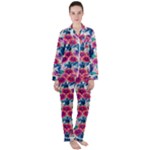 Tropical Flowers Turtles CBDOilPrincess Edf1ea6f-2cc5-4f0b-a5cc-9c146c7d79e4 Satin Long Sleeve Pajamas Set