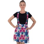 Tropical Flowers Turtles CBDOilPrincess Edf1ea6f-2cc5-4f0b-a5cc-9c146c7d79e4 Velvet Suspender Skater Skirt
