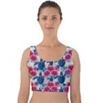 Tropical Flowers Turtles CBDOilPrincess Edf1ea6f-2cc5-4f0b-a5cc-9c146c7d79e4 Velvet Crop Top
