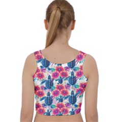 Velvet Racer Back Crop Top 