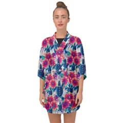 Half Sleeve Chiffon Kimono 