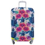 Tropical Flowers Turtles CBDOilPrincess Edf1ea6f-2cc5-4f0b-a5cc-9c146c7d79e4 Luggage Cover (Medium)