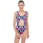 Tropical Flowers Turtles CBDOilPrincess Edf1ea6f-2cc5-4f0b-a5cc-9c146c7d79e4 Center Cut Out Swimsuit