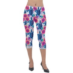 Lightweight Velour Capri Leggings  