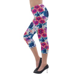 Lightweight Velour Capri Leggings  