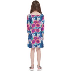 Kids  Quarter Sleeve Skater Dress 