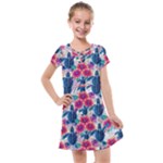 Tropical Flowers Turtles CBDOilPrincess Edf1ea6f-2cc5-4f0b-a5cc-9c146c7d79e4 Kids  Cross Web Dress
