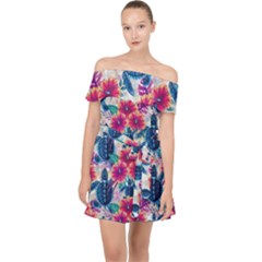 Off Shoulder Chiffon Dress 